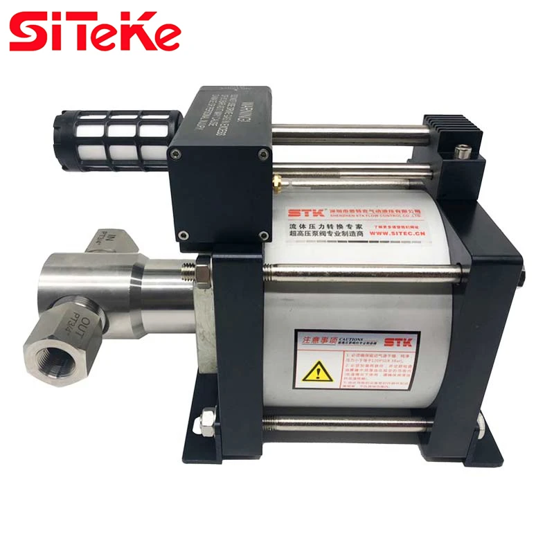 

SITEKE Model AH16 pneumatic driven pump ratio 16:1 max output pressure 16-132.8bar high pressure pump