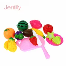 13 шт. DIY ролевые игры фрукты резка кухня еда игрушки Cocina De Juguete игрушка розовый синий девочки подарок для детей