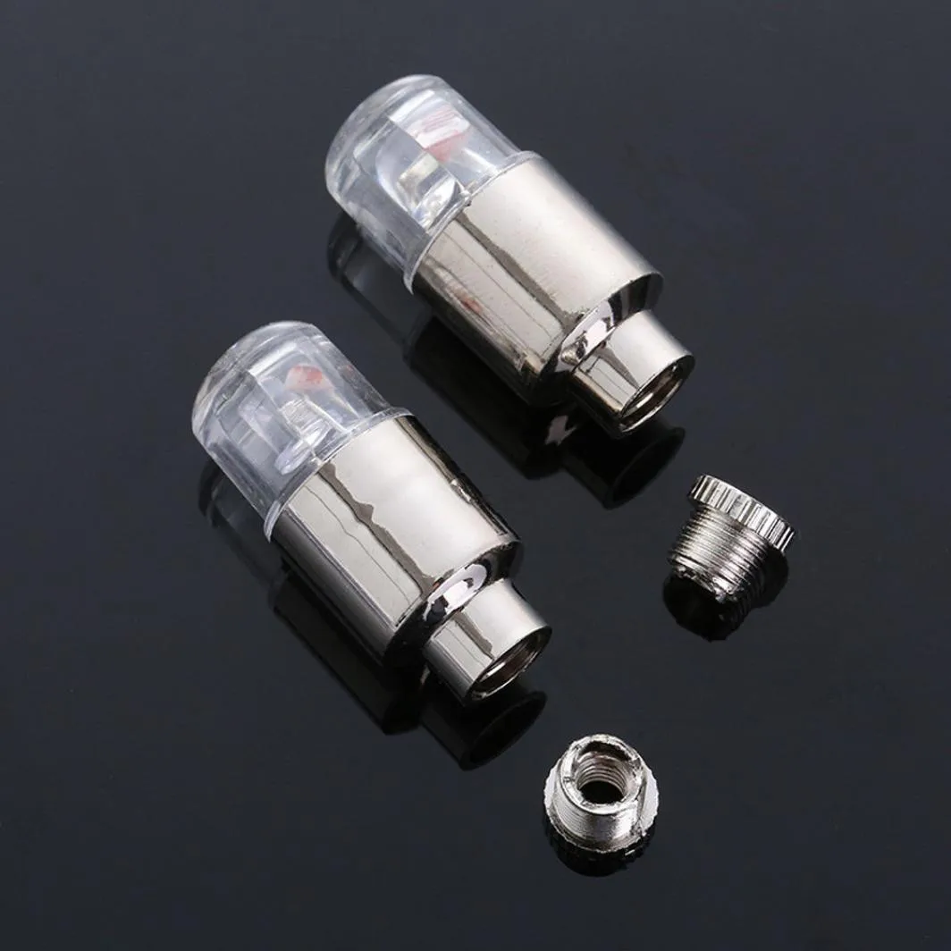 Cheap night light Colorful Firefly Spoke LED Road Bike Motorcycle Wheel Valve Stem Cap tire Motion Neon Light Accessories#20 0