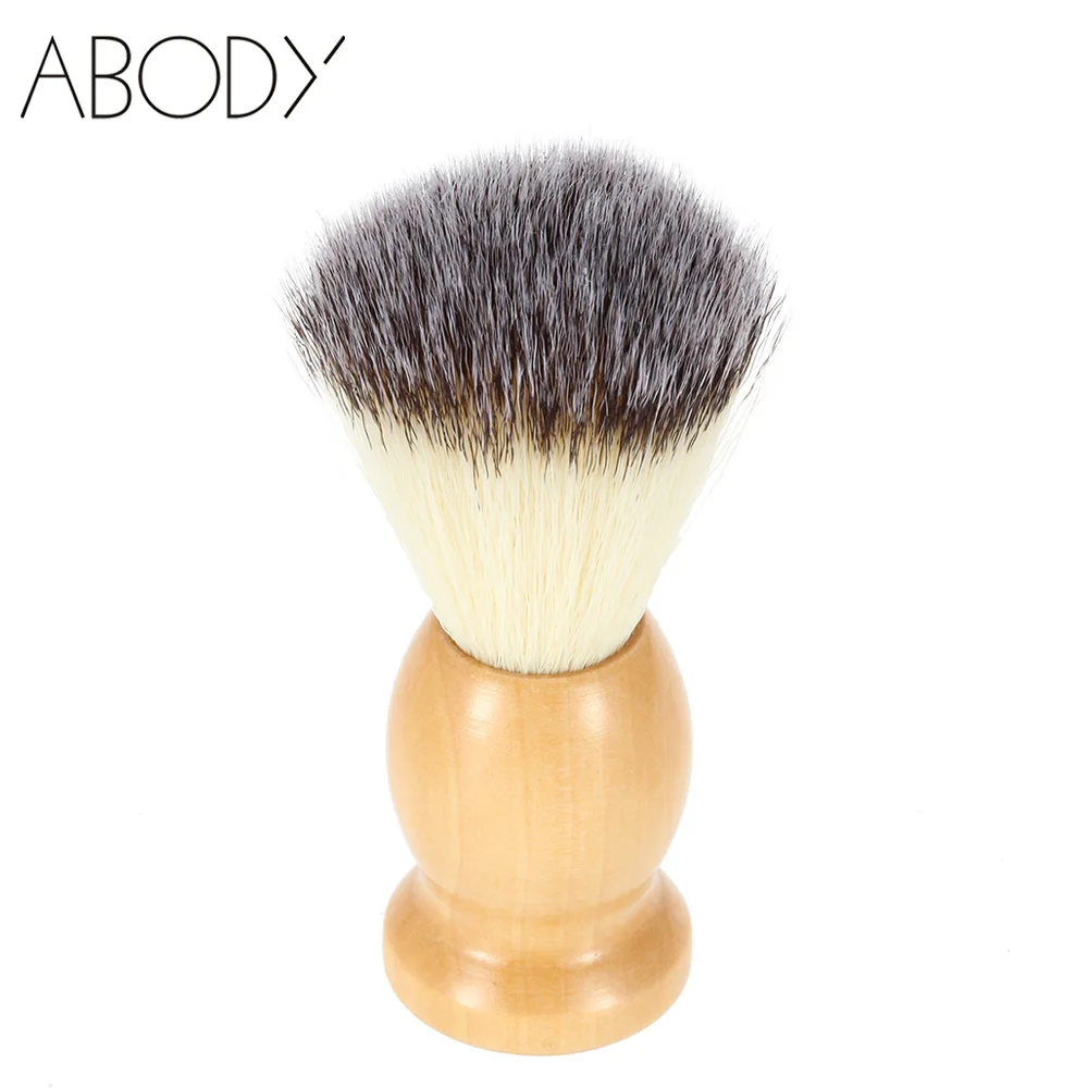 

New Men's Nylon Shaving Brush with Wood Handle For Men Clearance Beard Professional Face Cleaning Razor Shaving Brush Tool