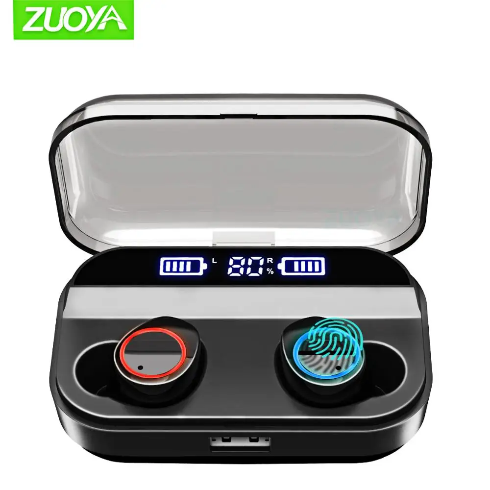 

TWS Touch control Bluetooth 5.0 waterproof IPX7 Earphones True Wireless Earbuds HD Stereo Wireless HiFi Deep Bass Sounds