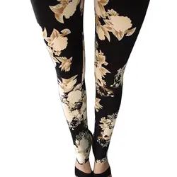 TANIAFA Осень Женская мода с цветочным принтом леггинсы Тонкий стрейч ноги брюки карандаш брюки бесплатная доставка
