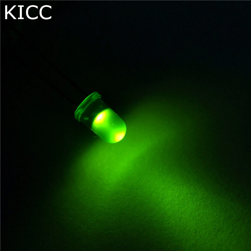 1000* Light emitting diode 5MM Green emitting green LEDin Light Beads