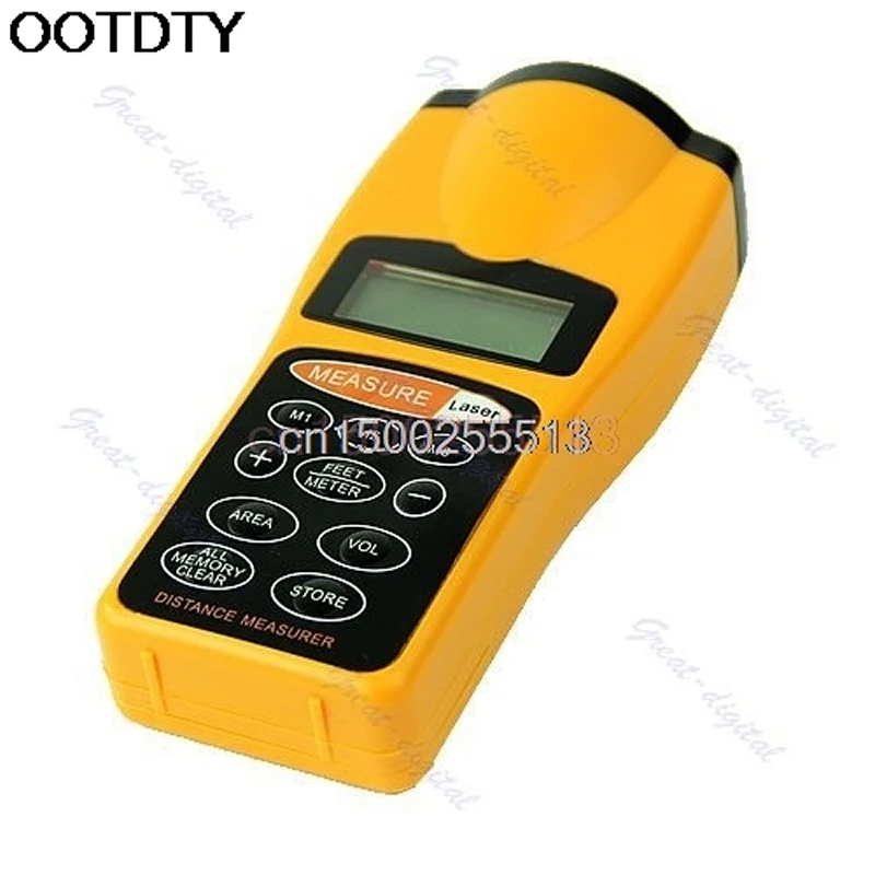 LCD Ultrasonic Laser Pointer Distance Measure Range Finder Device 18M 60FTin Laser Rangefinders