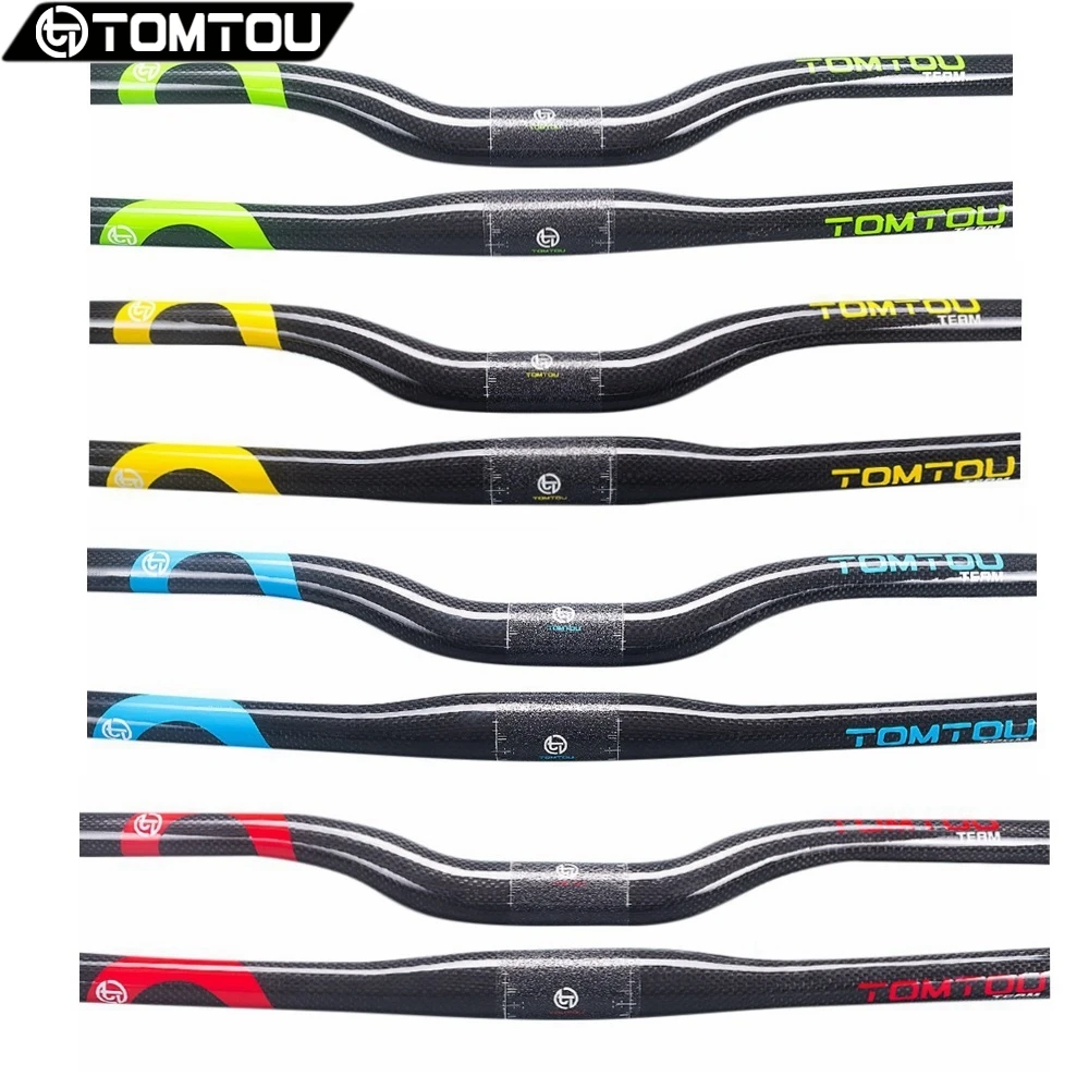 TOMTOU Full 3k Carbon Cycling MTB Flat/Riser Handlebar 31.8mm Mountain