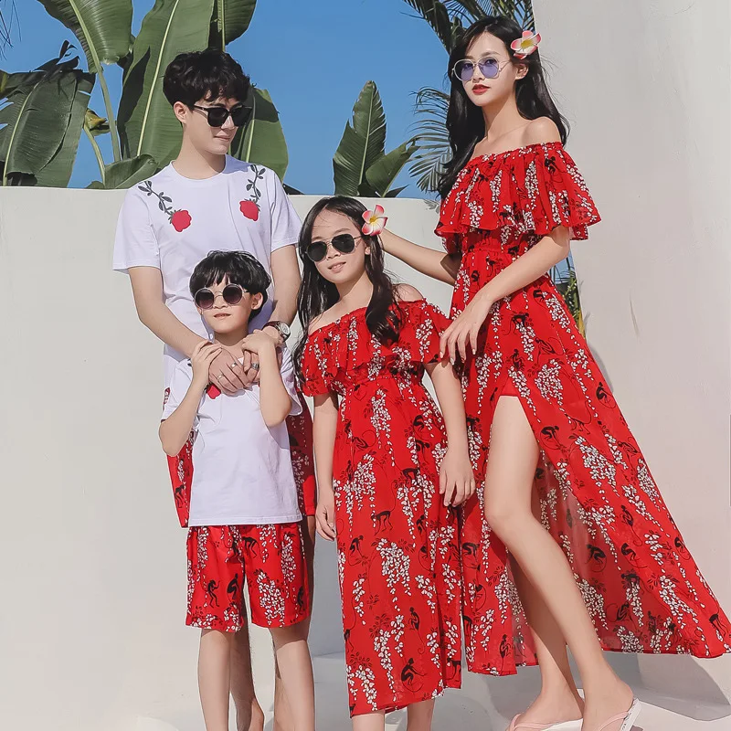 2019 Baby Girl Boy Clothes Family Matching Outfits Summer Dress Mum and