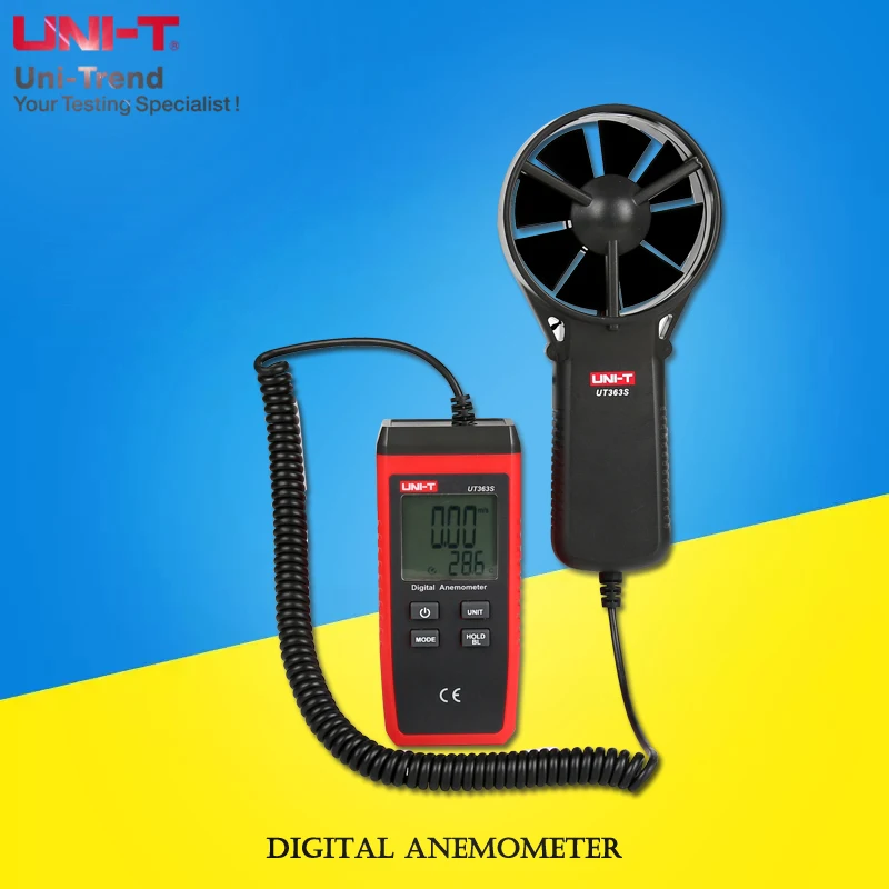 

UNI-T UT363S Digital Anemometer; Handheld Split Wind Speed / Wind Temperature Test Table / Industrial Anemometer