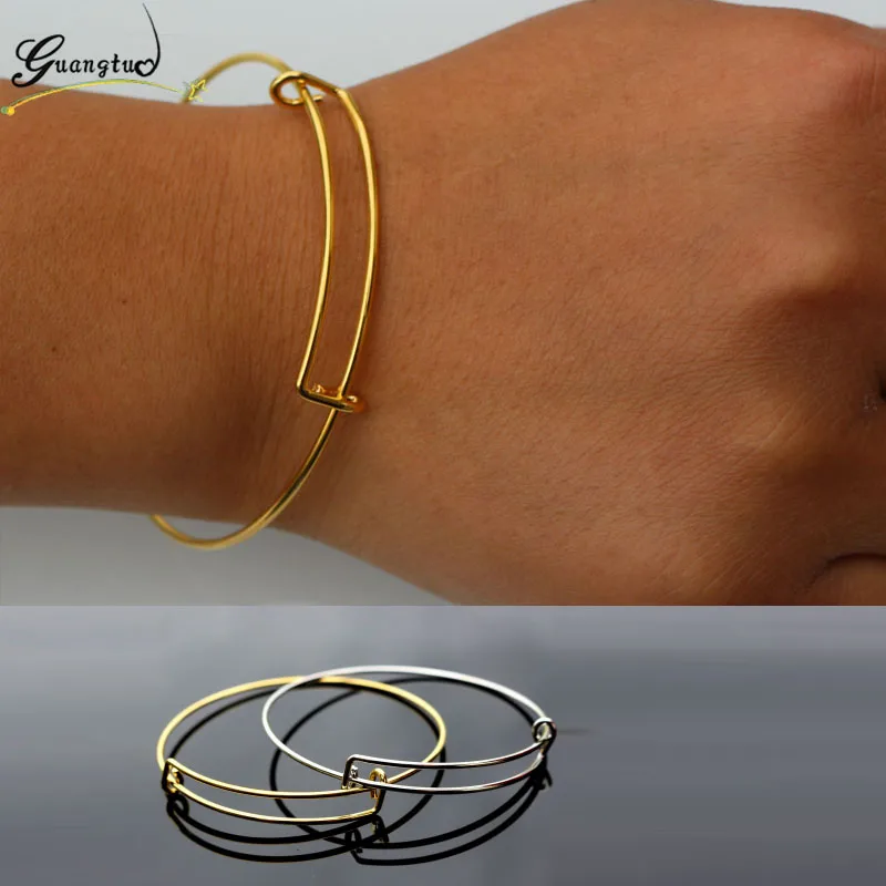 

New Fashion Adjustable Metal Hoops Fashion Bangle Wire Simple For Women Bracelets Cheap Statement Jewelry Pulseira Feminina
