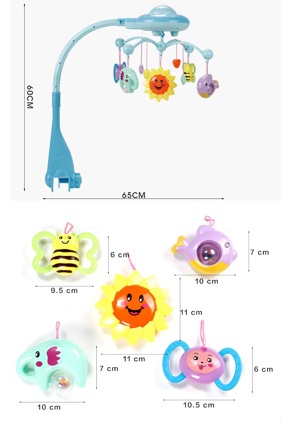 Детские игрушки 0-12 месяцев, Детские музыкальные погремушки, кроватки, Мобильный держатель, вращающаяся кроватка, колокольчик с музыкальной коробкой, проектор, развивающие игрушки