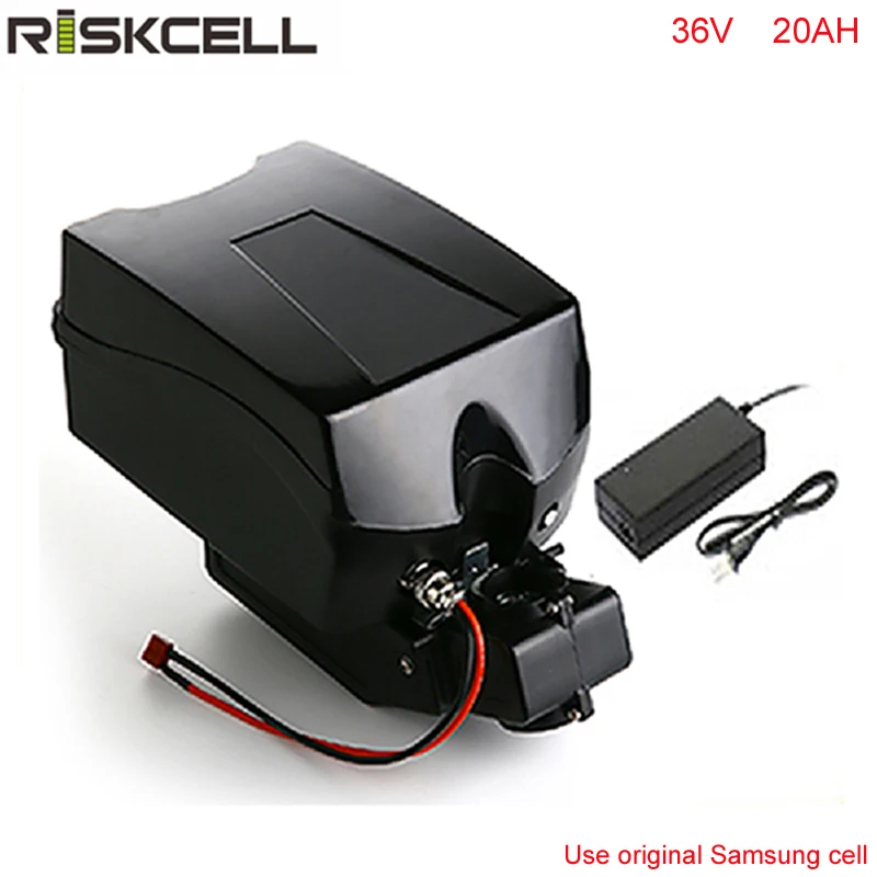 Discount Frog case lithium battery 36v 20ah electric bike battery with 30A BMS +charger For Samsung cell 0