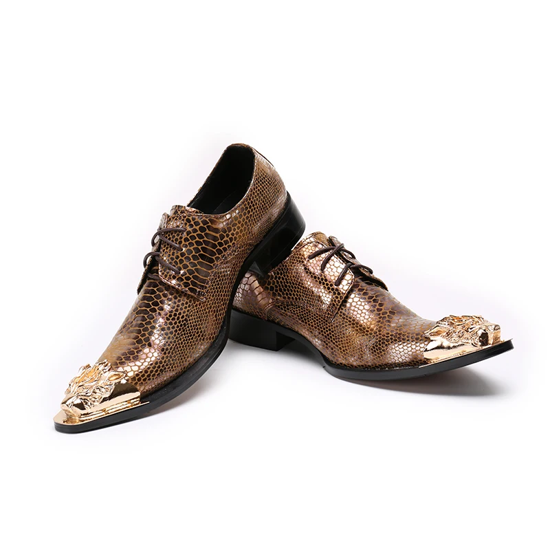 Italian Style Men Wedding Party Shoes Genuine leather Lace Dress Shoes