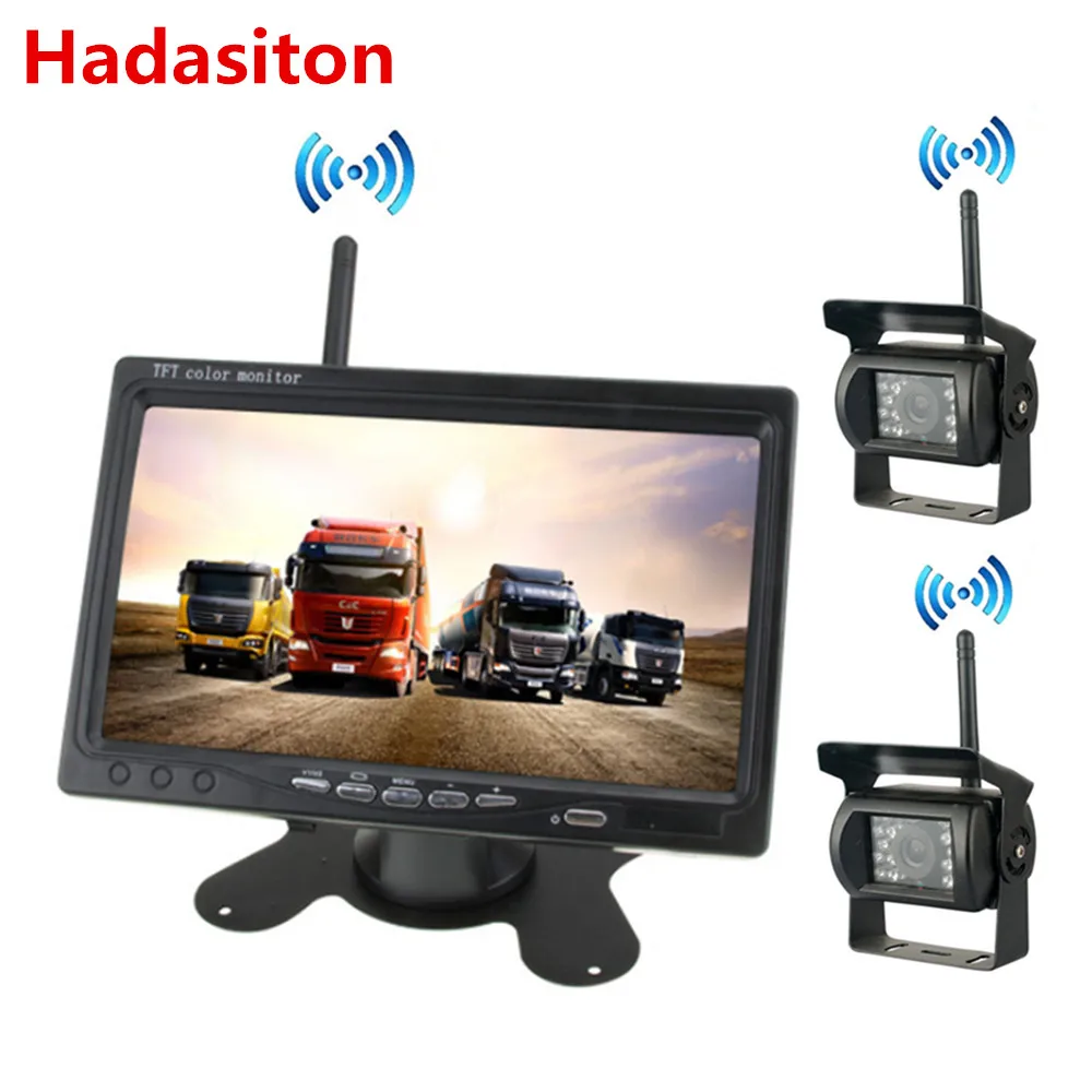 Комплект беспроводных мониторов 7-дюймовый HD экран автомобильный монитор +