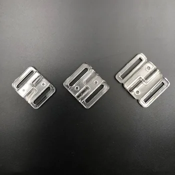 

Clear Plastic Bikini Bra Clip Transparent Swimwear Clickers bra front clasp Quilt buckle bra back buckle 16mm/18mm/20mm