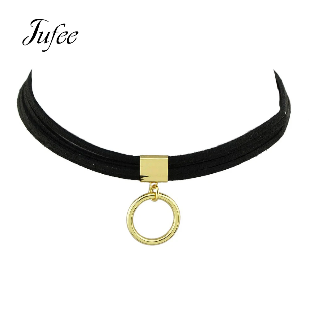 Jufee Multilayer Chain Necklace Punk Rock Style Black Brown Winered