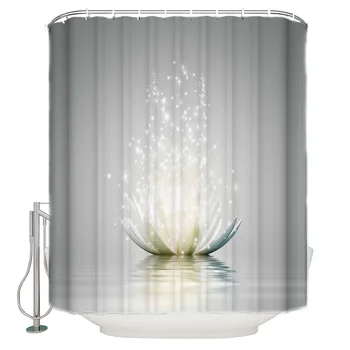 

Abstract Lotus Bathroom Shower Curtains Fabric Shower Curtains Bathroom Accessories Shower Curtain Sets Childrens Moder