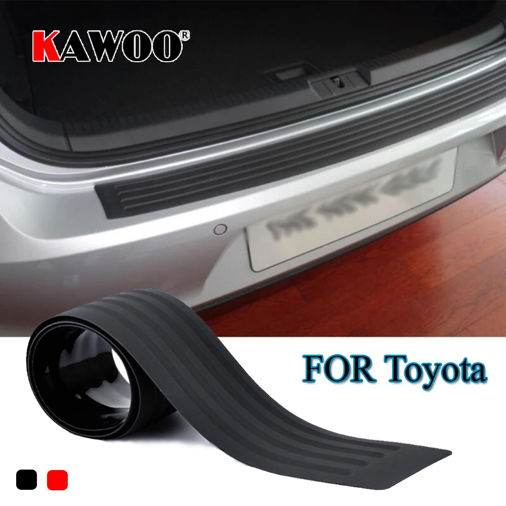KAWOO For Toyota RAV4 Camry Highlander Crown Corolla CELICA Rubber Rear Guard Bumper Protect Trim Cover
