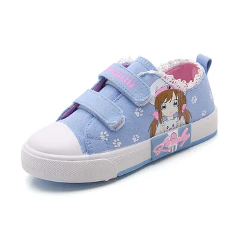 

Spring/Autumn Kids Girls Canvas Shoes Fashion Breathable Children Sneakers Girls Casual Lace Shoes Student School Sneakers