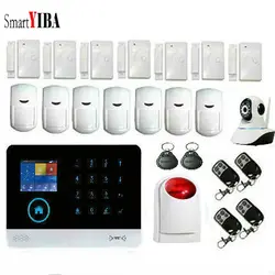 SmartYIBA WI-FI умный дом охранной Системы пульт дистанционного управления сенсорной клавиатурой ЖК-дисплей Дисплей + IP Камера сигнализации