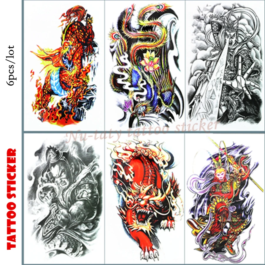 Nu Taty Monkey King Temporary Tattoo Body Art 12 cm Flash Tattoo Stickers Waterproof Fake Tatoo Henna Temporary Tattoos Aliexpress