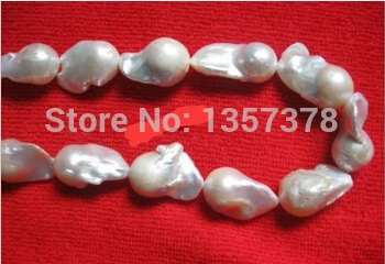 

FREE SHUPPING>>>@@> N443 REAL HUGE AAA SOUTH SEA WHITE BAROQUE PEARL NECKLACE 18