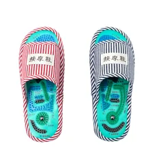 Прямая поставка; Мужская обувь в синюю полоску; необходимый медицинский уход; Taichi; коврик для акупунктурного массажа ног; тапочки с магнитом; массажные тапочки; Лидер продаж