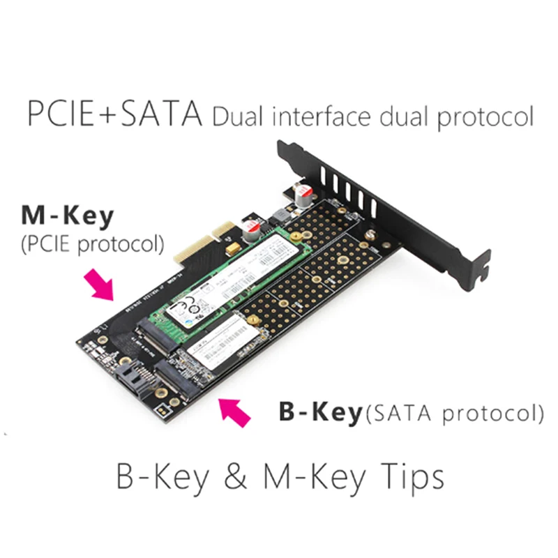 M.2 Накопитель SSD с протоколом NVME NGFF PCIe X4 M2 конвертер M2.pcie SSD адаптер M2 M Key Adapter M.2 Sata M Key B KEY
