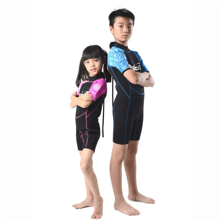 2 мм неопреновый короткий Детский Гидрокостюм для мальчика Рашгард девушка Молодежная маска для подводного плавания костюм для дайвинга подводное плавание одежда Купальные костюмы