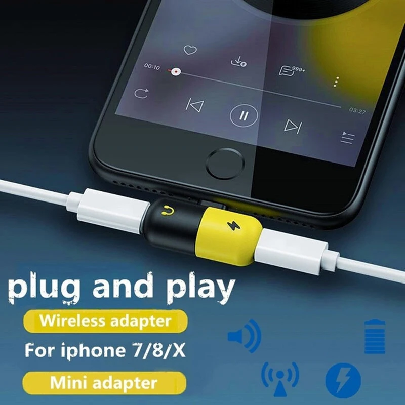 Для iPhone 7 8 plus XS Max X XR xsmax зарядка и музыкальный сплиттер конвертер для 8Pin cargador y аудио адаптер для Apple Adaptador