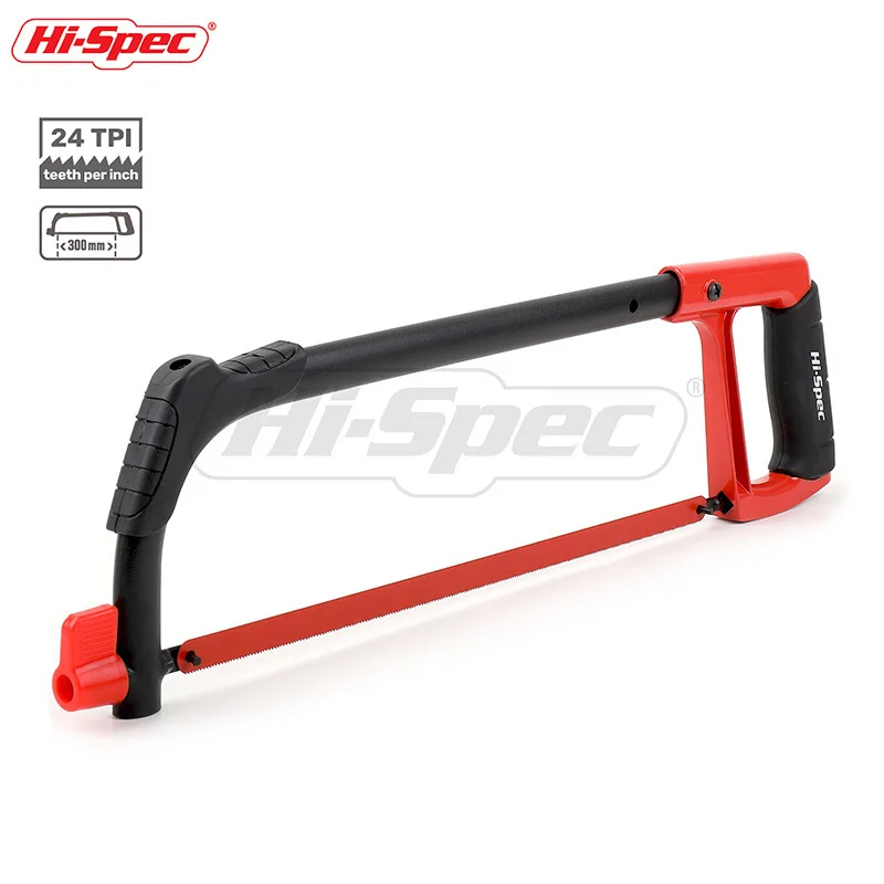 

Hi-Spec Heavty Duty 300mm Hacksaw Aluminium Alloy Frame Saw Hand Saw Metal saw for Cutting Metal Wood Plastic Plaster SA002