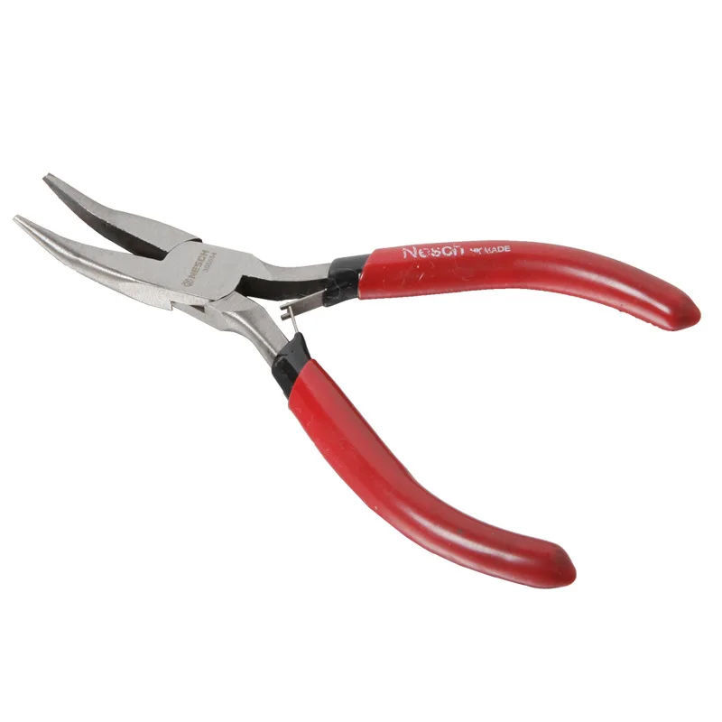 5" Multi functional Bent Nose Pliers High Quality Carbon Steel Mini No Teeth Jewelry Tools