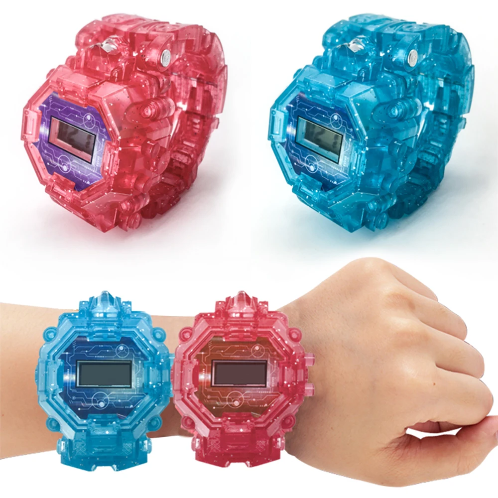 

Luminous deformation watch robot transformation watch toy mech robot electronic watch children sports cartoon watch kid gifts