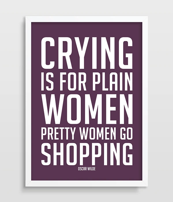 Typographic Print, Oscar Wilde Quote, Typographic Poster, Typographic Art, Kitchen Art, Gift For Girlfriend, Mothers Day Gift, Bedroom Art-1