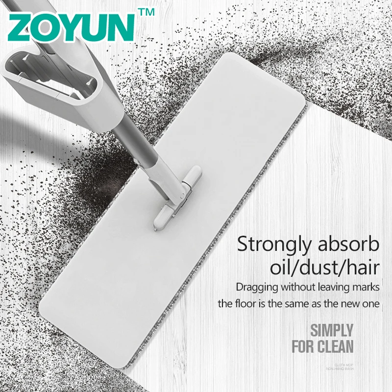 

ZOYUN 360Hand-free flat mop household tile floor dragging net rotating mopping artifact wet and dry dual-use lazy mop Smart hand