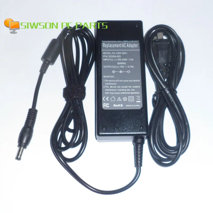 

19V 4.74A Laptop Ac Adapter Power Charger + Cord for Toshiba L587 L600 L650 L800 L850 L300D-043 L305-S5917 L755-S5248 L755-S5244