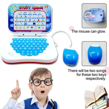 

New Simulation Computer With Mouse Mini Colorful Puzzle Toy Early Learning Education Machine Tablet Toy Gift Random Color