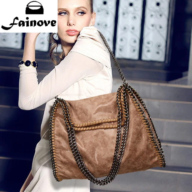 New 2017 Brand Designer Luxury Leather Tote Shoulder Bag Borse In New 2017 Brand Designer Luxury Leather Tote Shoulder Bag Borse In Pelle Donne Channel Chain Bags