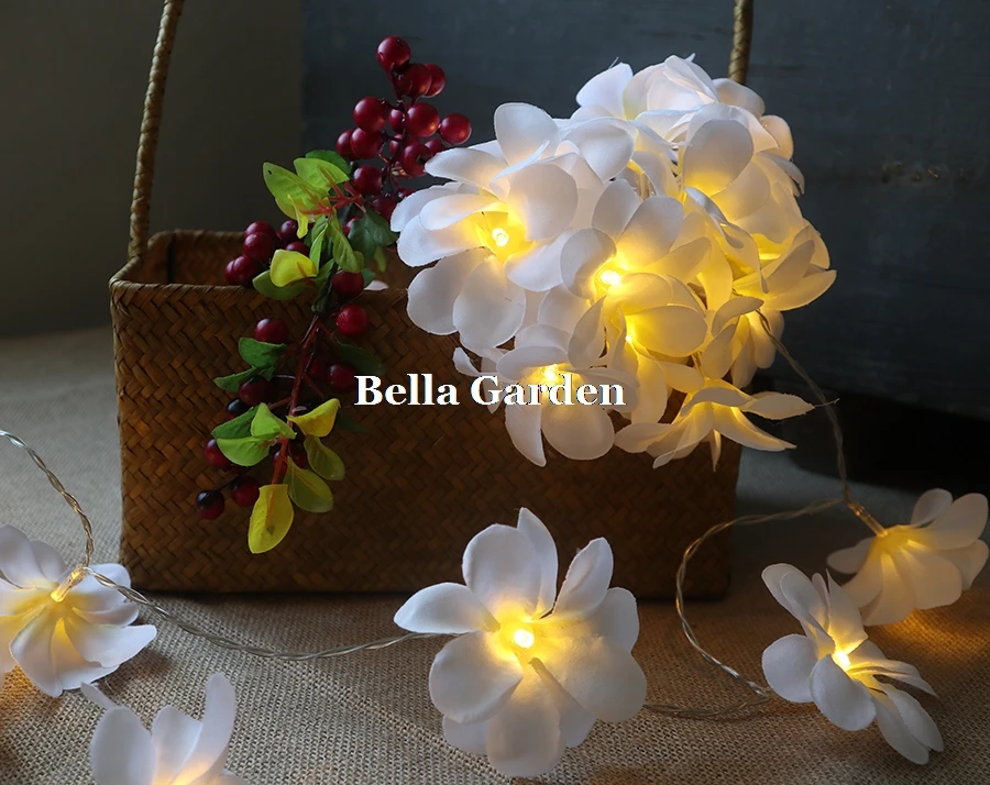 Handmade 3M 20LED frangipani String Lights USB Powered floral fairy lights,Event Party garland decorations,Bedroom Home decor Handmade 3M 20LED frangipani String Lights USB Powered floral fairy lights,Event Party garland decorations,Bedroom Home decor