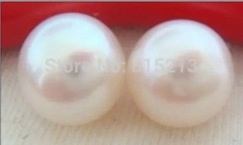 

wb 002857 PAIR OF HUGE PERFECT ROUND 10-11mm SOUTH SEA WHITE PEARL