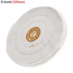 5 дюймов Т-образная белая хлопковая ткань полировочное колесо фланелевая зеркальная полировка буферная хлопковая накладка с 16 мм