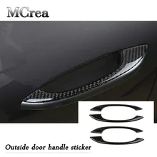 MCrea углерода волокно стайлинга автомобилей 3D наклейки Ремонт для Porsche Macan снаружи дверные ручки вытяжные устройства