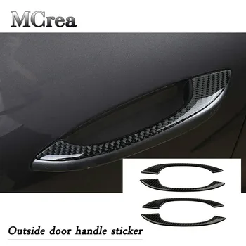 

MCrea Carbon Fiber Car Styling 3D Stickers Refit For Porsche Macan 2017 2018 2015 2016 Exterior Door Handle Pull Accessories