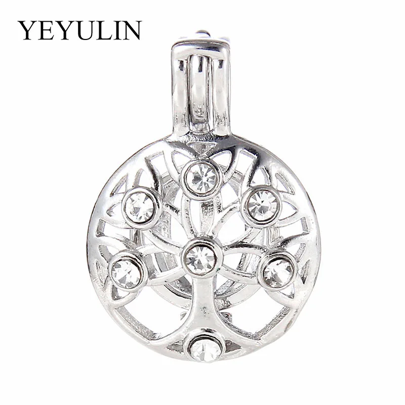 1 pcs Silver Plated Tree Of Life Inlay crystal Pearl Cage Pendant Woman Men Essential Oil Diffuser Necklace DIY Making
1 pcs Silver Plated Tree Of Life Inlay crystal Pearl Cage Pendant Woman Men Essential Oil Diffuser Necklace DIY Making