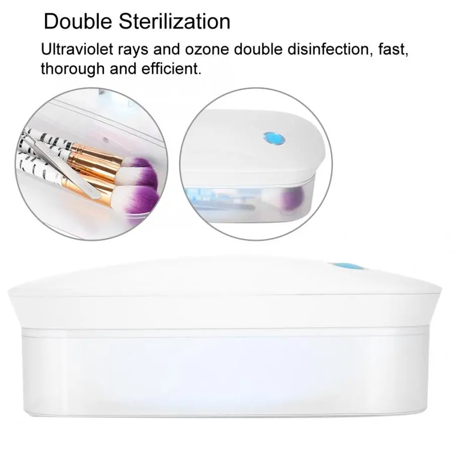 Rechargeable Ozone UV Disinfection Box Nail Art Tools Makeup Brushes Sterilizer Nail Tools Disinfection Machine