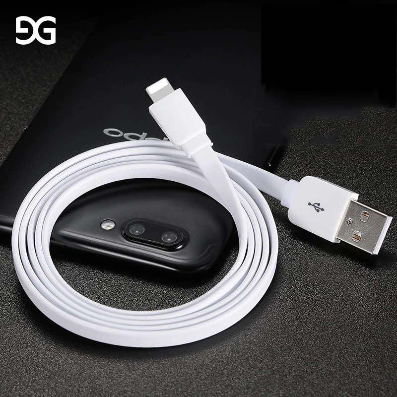 GUSGU Cable USB para el Cable del iPhone, cable Micro usb tipo c sincronización de datos plana 2A carga rápida cables de teléfono móvil usb Microusb usb C