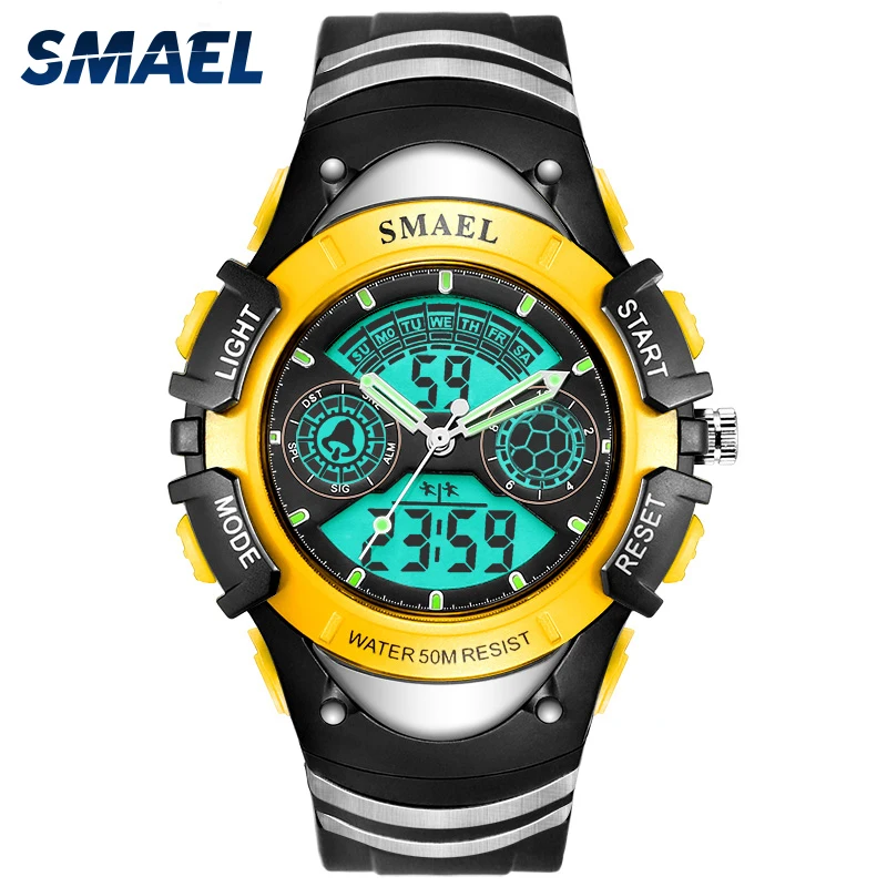 Fashion Children Watches Waterproof Analog Digital LED Display Wrist