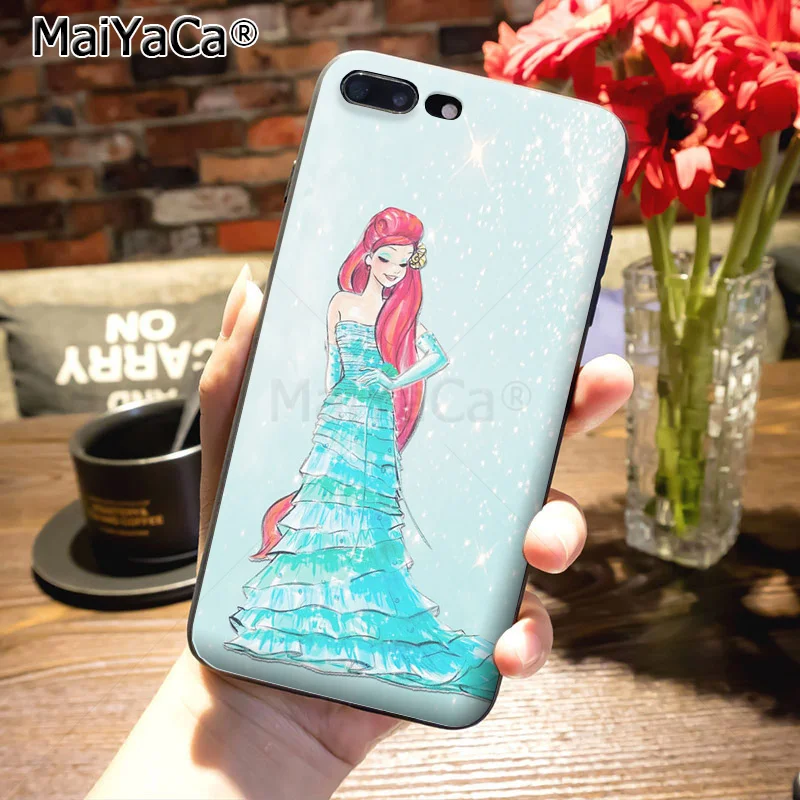 MaiYaCa Принцесса Ариэль Русалочка Снежная принцесса роскошный чехол для телефона для iPhone 8 7 6S Plus X XS MAX XR 5S SE 11pro чехол - Цвет: 17