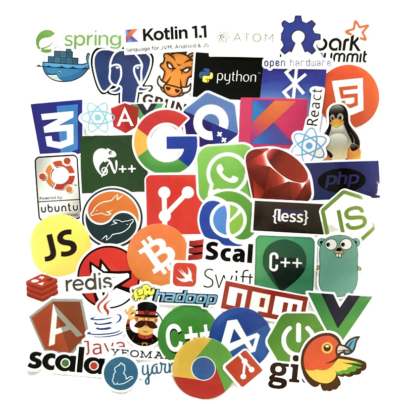 

50pcs/1lot Internet programmers java c++ Funny Sticker Decal For Car Laptop Bicycle Motorcycle Notebook Waterproof Sticker