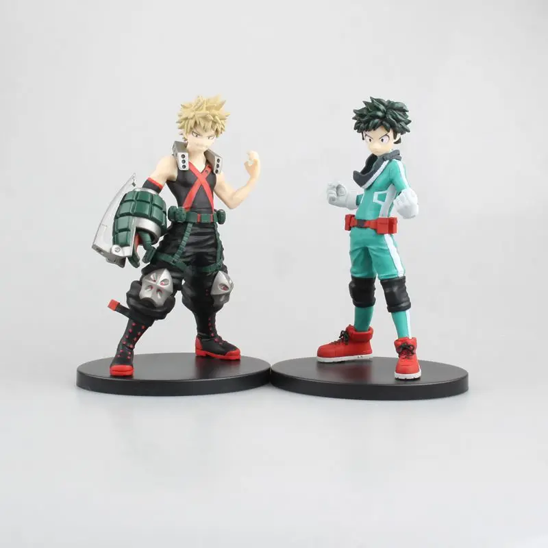 

My Hero Academia Izuku Midoriya Katsuki Bakugo Action Figure Model Toys Kawaii Anime Comics Kids Friends Cosplay Gift 16cm
