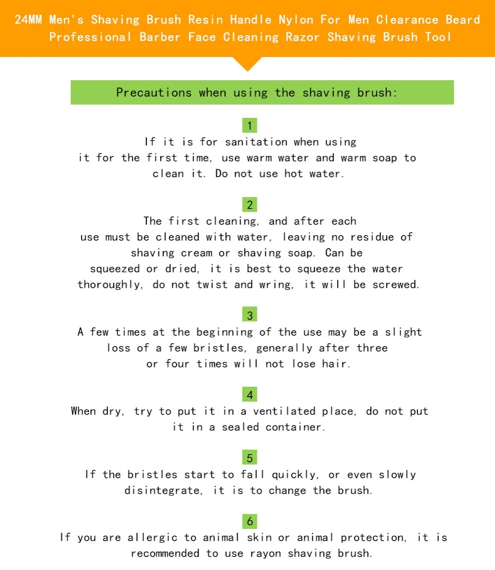 Yaqi 24 мм Мужская кисть для бритья нейлоновая ручка с полимерной ручкой для мужчин Клиренс борода Профессиональная парикмахерская щетка для бритья