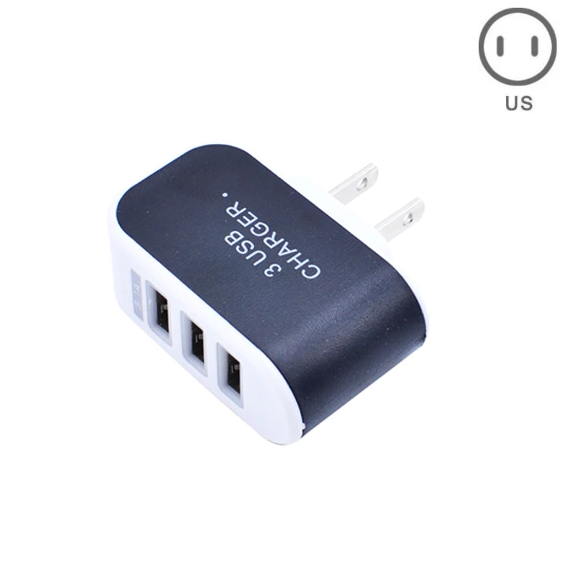 Зарядное устройство с 3 USB портами для ЕС/США дорожное зарядное адаптером